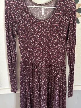 Floral Long Sleeve Knit Dress